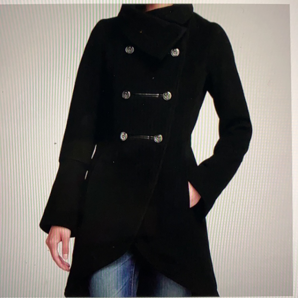 COPY - Mackage Black Military Waterfall Coat Sz XXS
